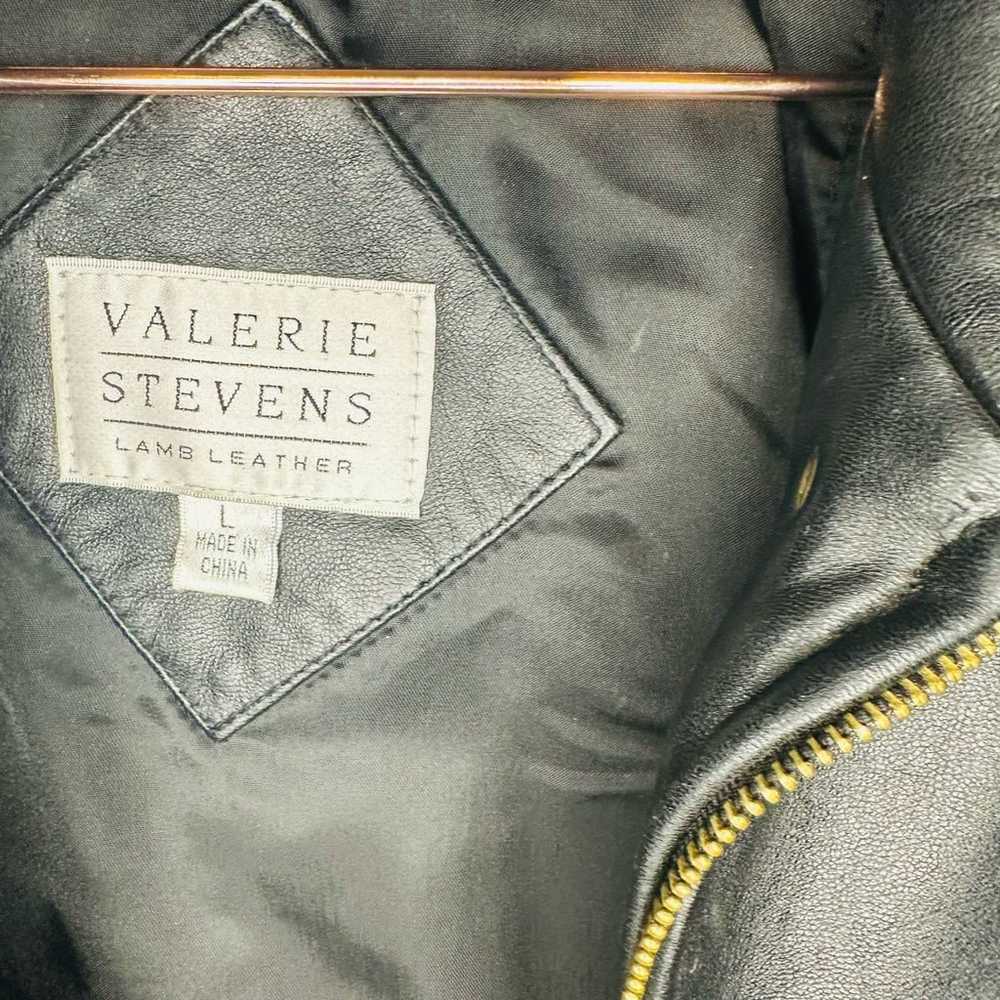 Vintage Valerie Stevens Black 100% Lamb Leather G… - image 6