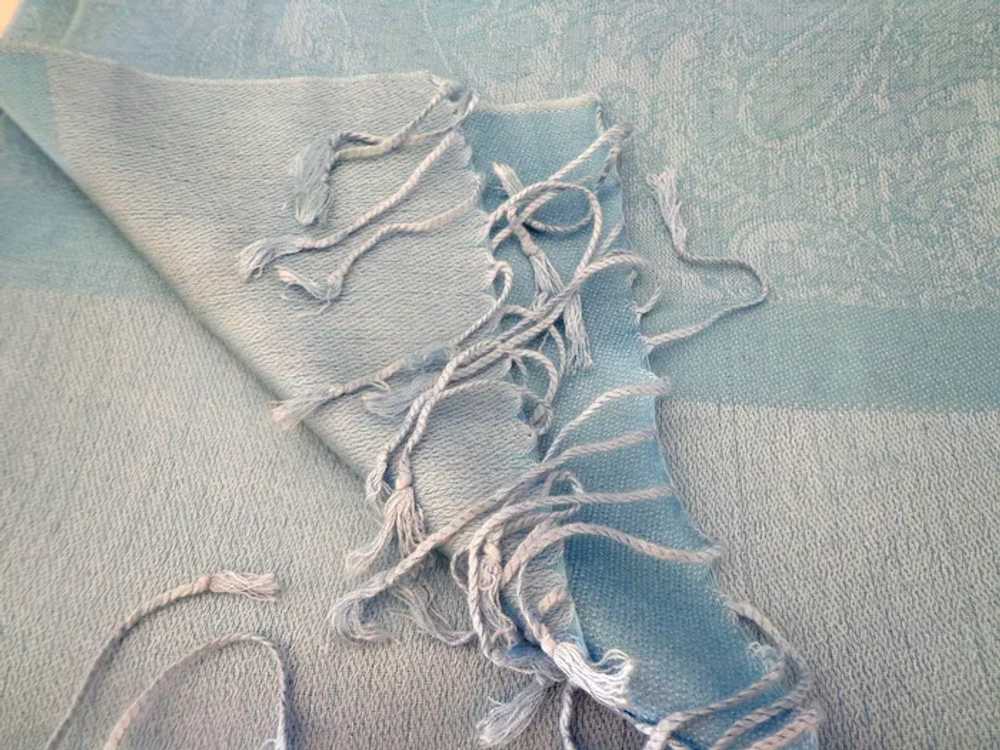 PASHMINA.  Pale Sky Blue.  70% Pashmina & 30% Sil… - image 3