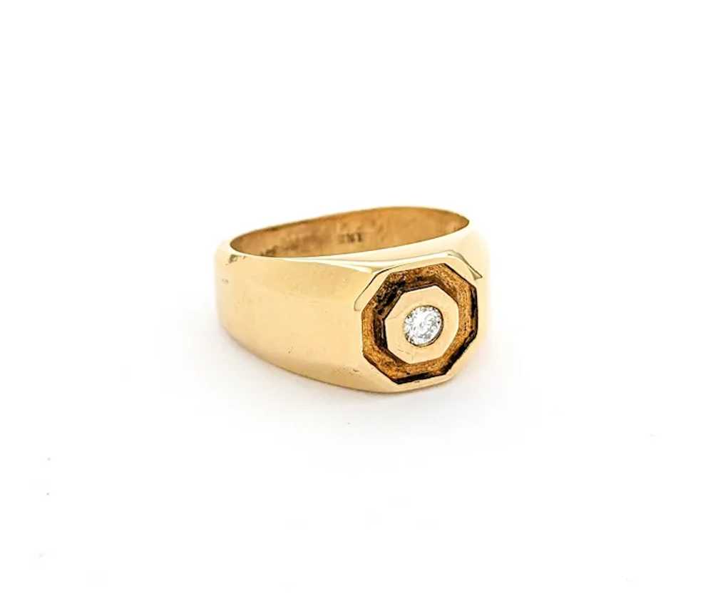 Diamond Ring In Yellow Gold - image 3