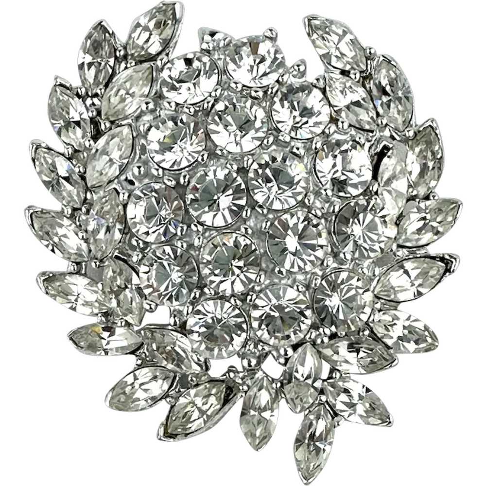 Vintage Brilliant Crystal Rhinestone Brooch - image 1