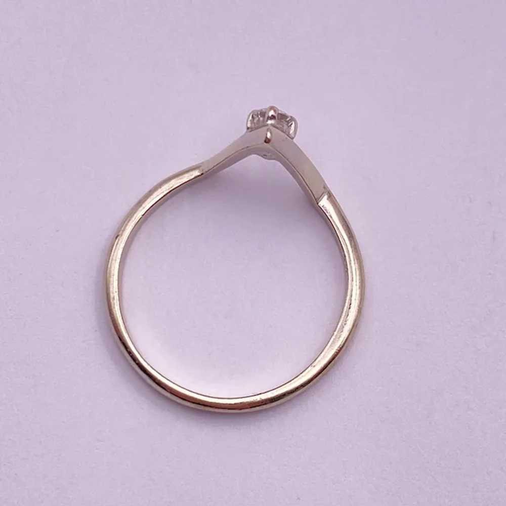 Diamond Accent Chevron Ring 14K White Gold .12 Ca… - image 6