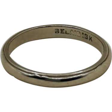 Belais 18k White Gold Wedding Stacker Band