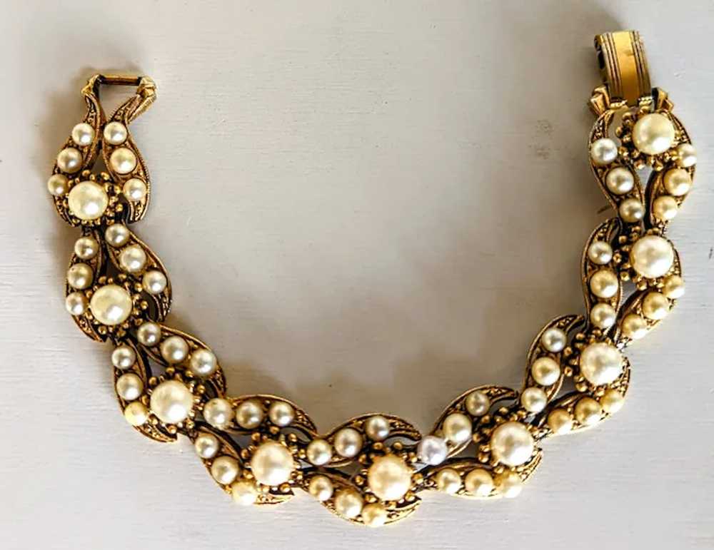 Florenza bracelet faux pearl Victorian Revival Li… - image 2