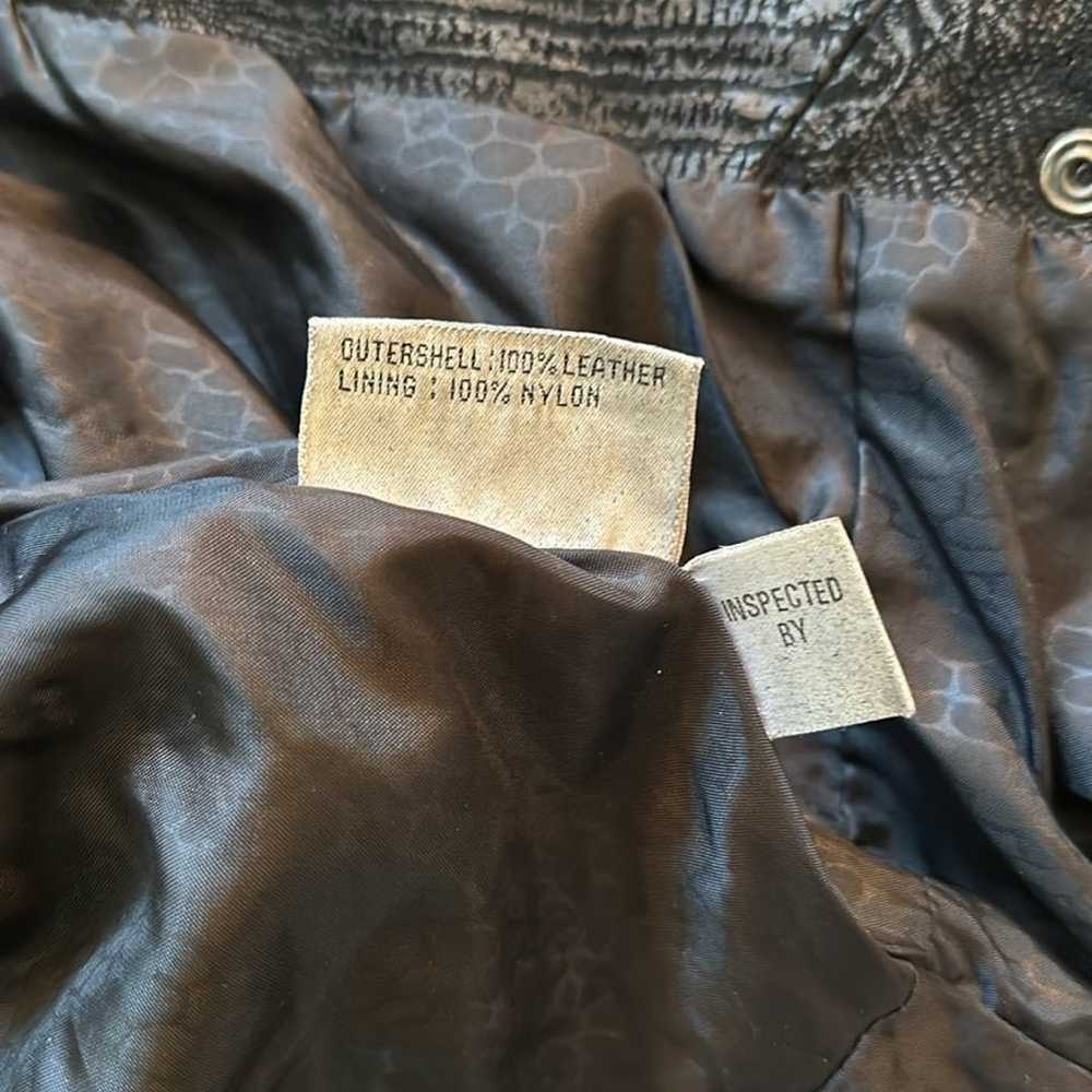 Black Leather waist jacket - image 5