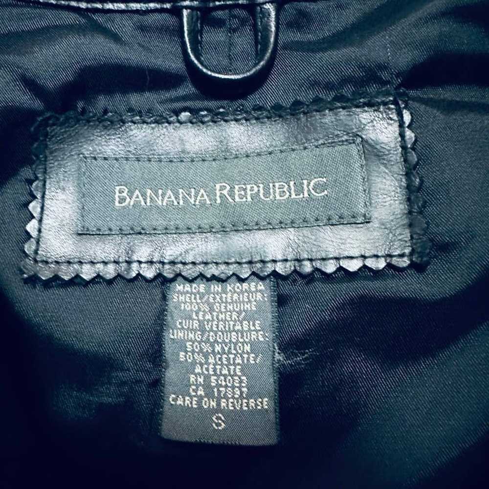 Banana Republic black leather jacket - image 4