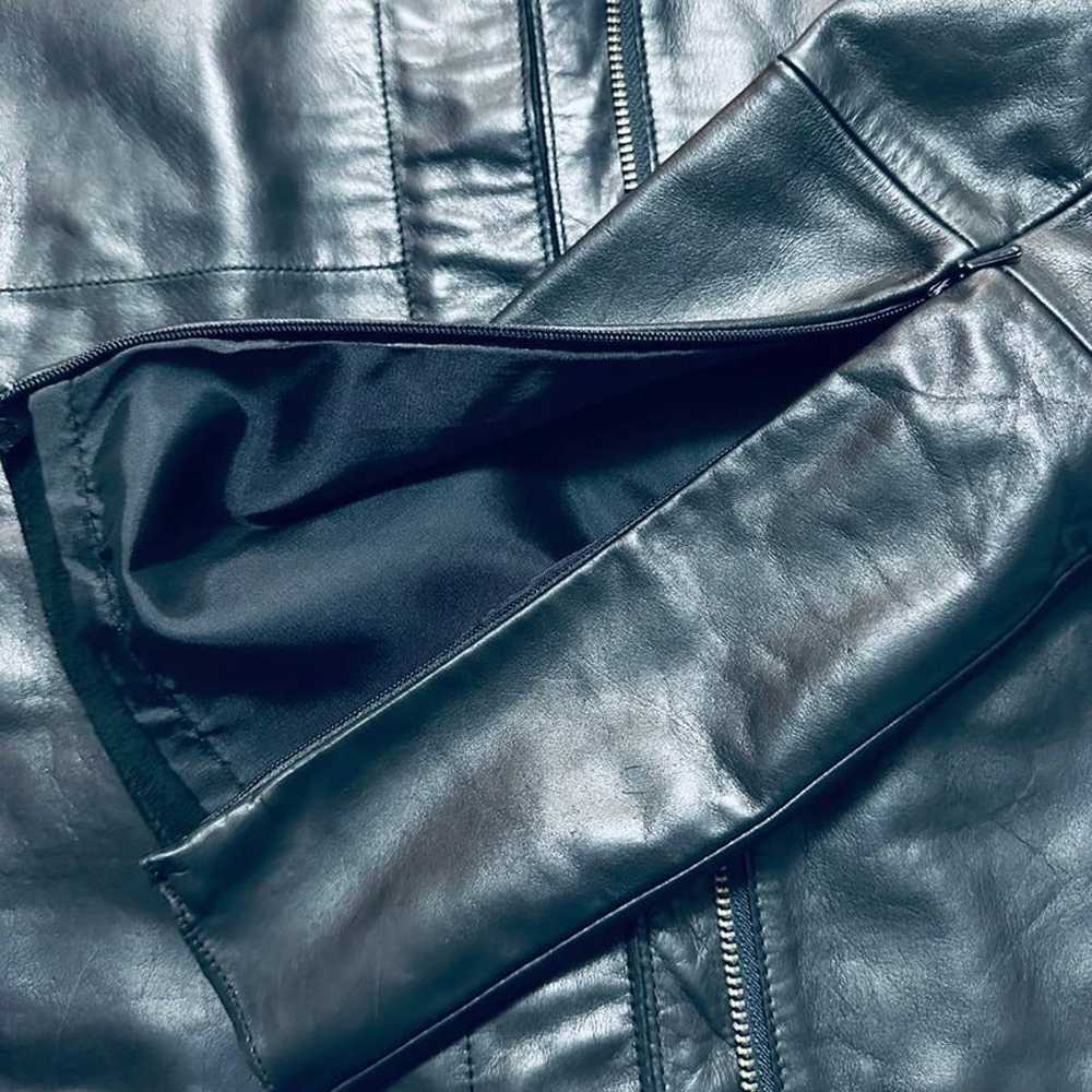 Banana Republic black leather jacket - image 5