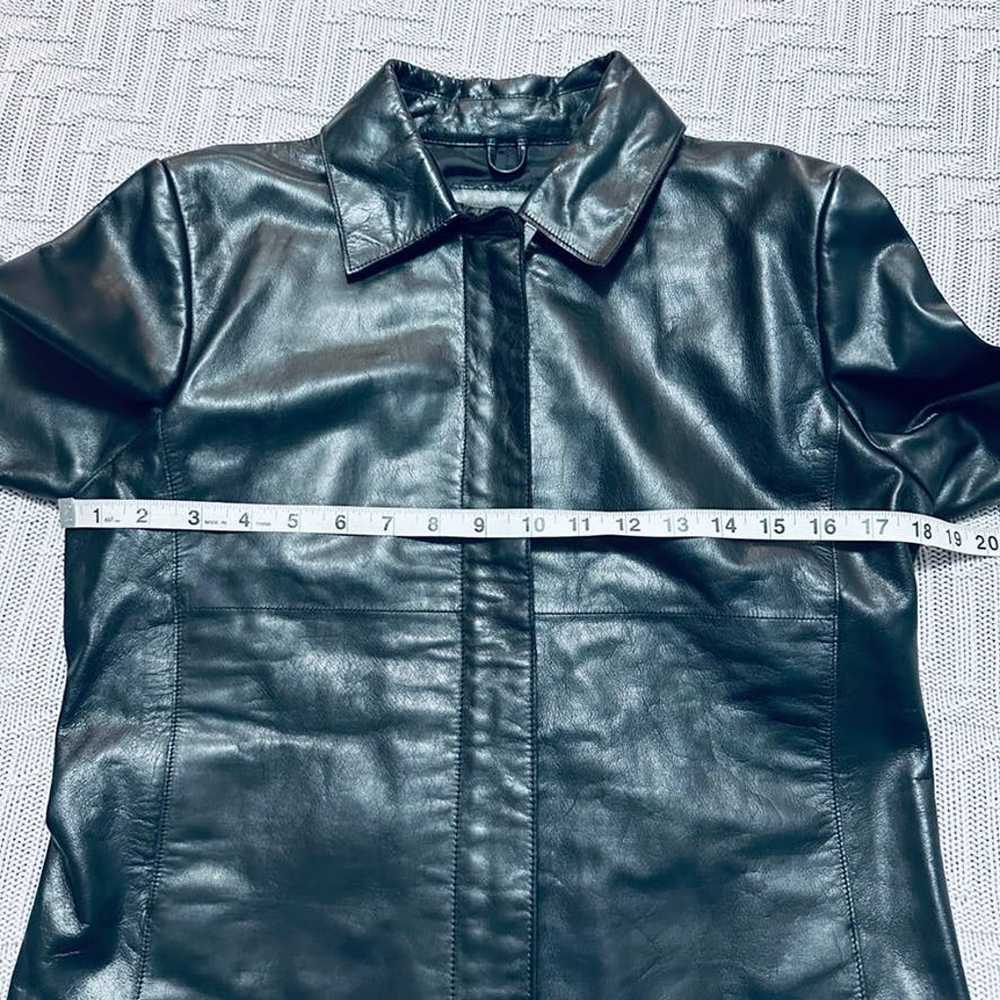 Banana Republic black leather jacket - image 6