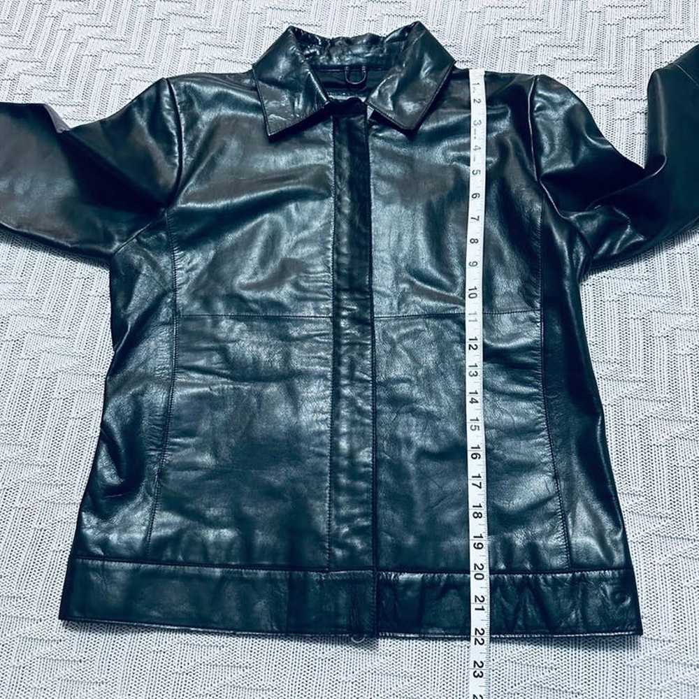 Banana Republic black leather jacket - image 7