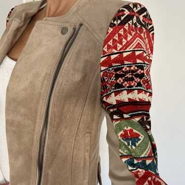 BCBG SUEDE TRIBAL JACKET - image 1