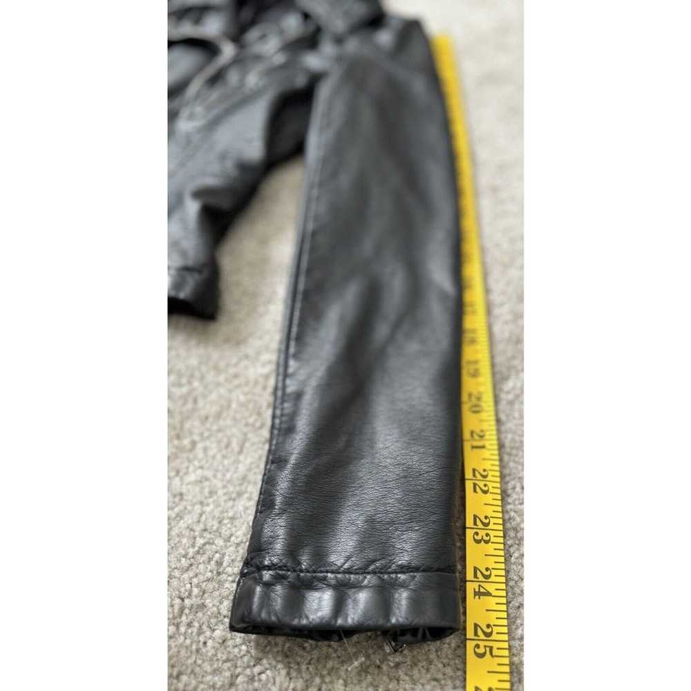 Free People Vegan Leather Jacket Black MOTO Optio… - image 10