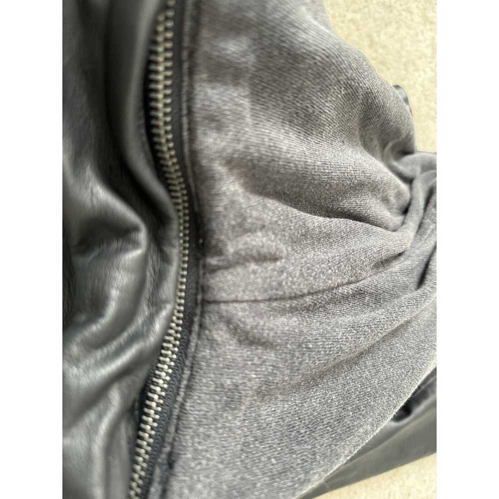 Free People Vegan Leather Jacket Black MOTO Optio… - image 5