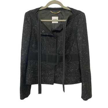 Moschino Aeffe Spa Tweed Wool Blend Jacket Snap F… - image 1
