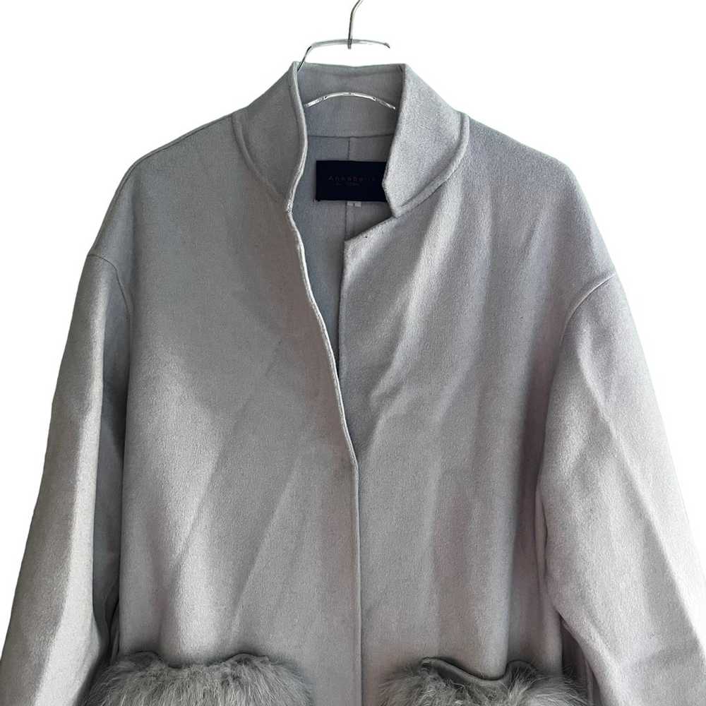 Annabelle Fox Fur Australian Wool Belted Longline… - image 4