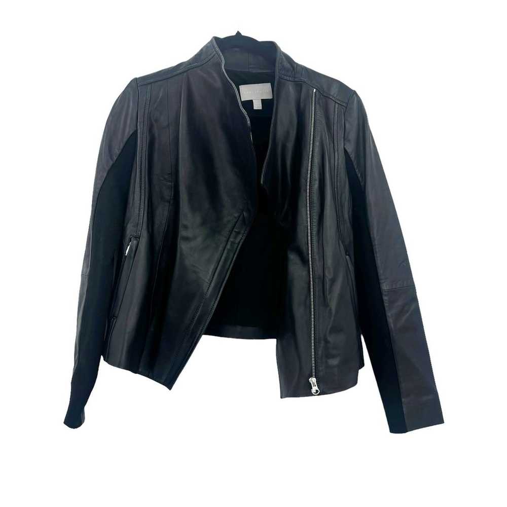 CHELSEA28  Black Genuine Leather Moto Jacket Size… - image 2