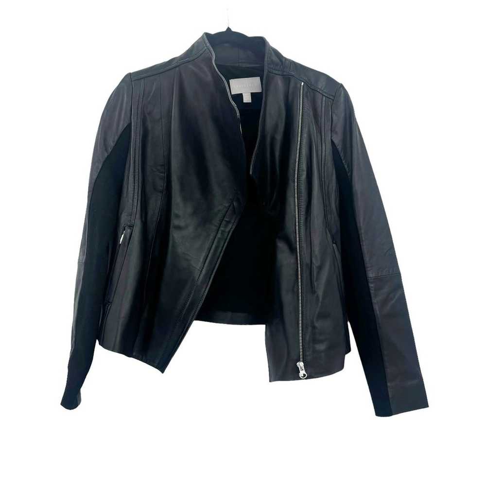 CHELSEA28  Black Genuine Leather Moto Jacket Size… - image 6