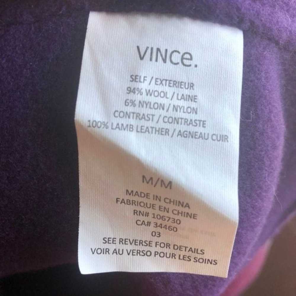 Vince wool leather trimmed wrap/coat siz - image 8