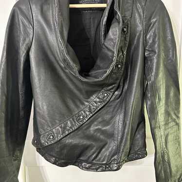 ALLSAINTS asymmetrical leather jacket