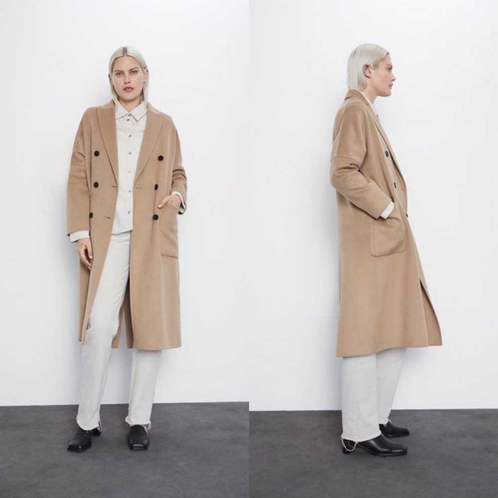 $199 zara oversized wool blend coat - image 10