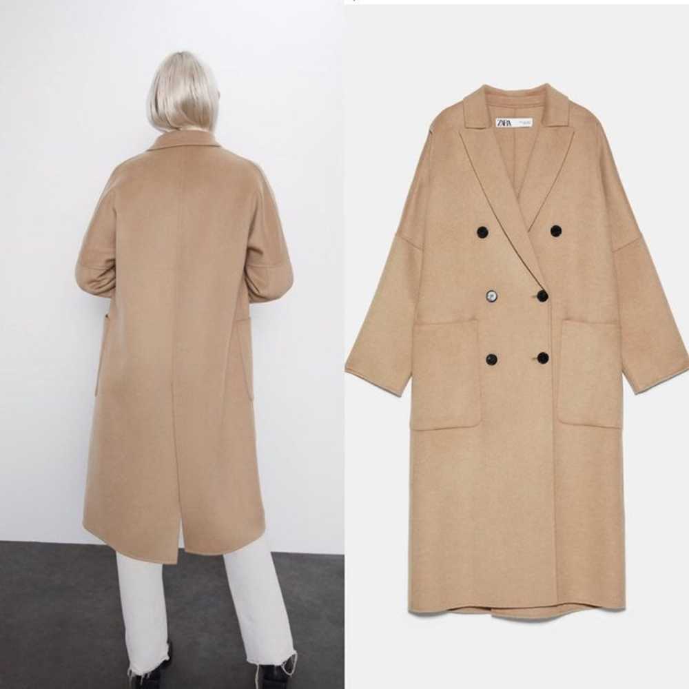 $199 zara oversized wool blend coat - image 11