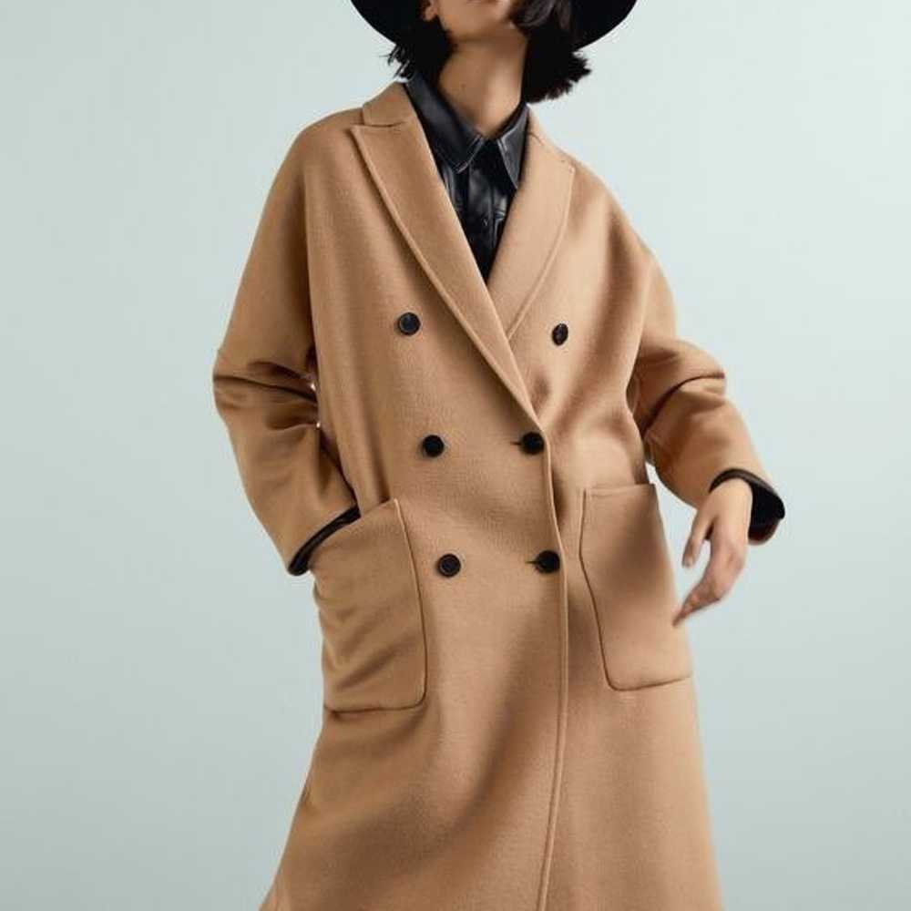 $199 zara oversized wool blend coat - image 8