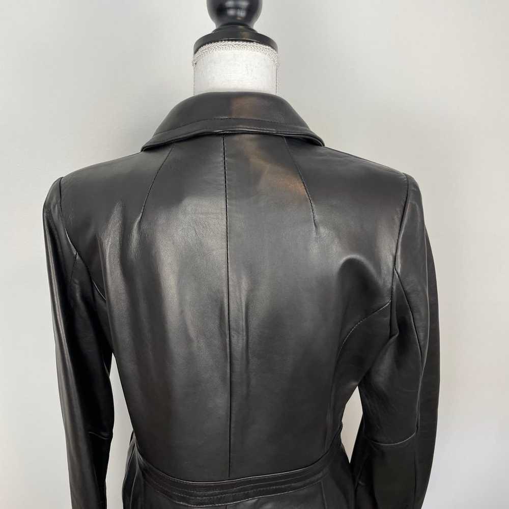 Neiman Marcus Lamb Leather Blazer Jacket In Black… - image 8