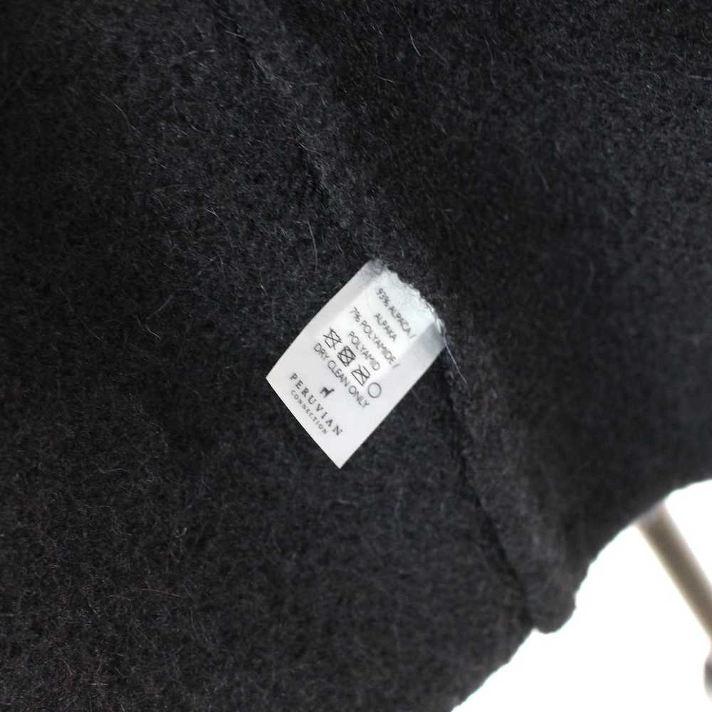 Peruvian Connection Black Hooded Knit Oversized A… - image 7
