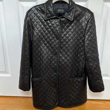 Dana Buchman Quilted Leather Jacket