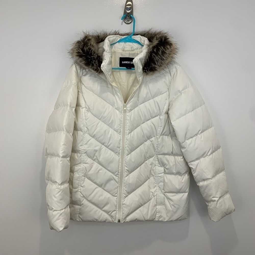 NWOT Lands' End Women's Down Winter Jacket with F… - image 2