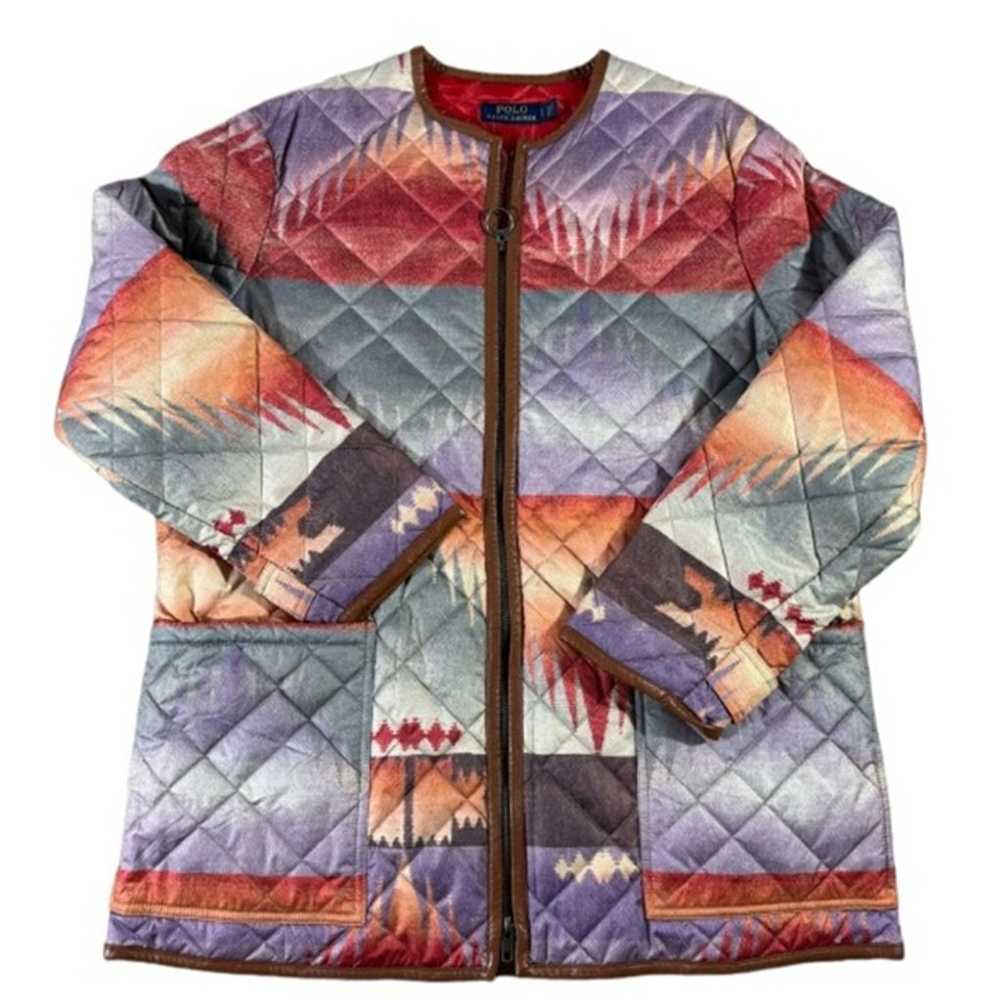 Polo Ralph Lauren Pendleton Quilted Jacket Aztec … - image 3