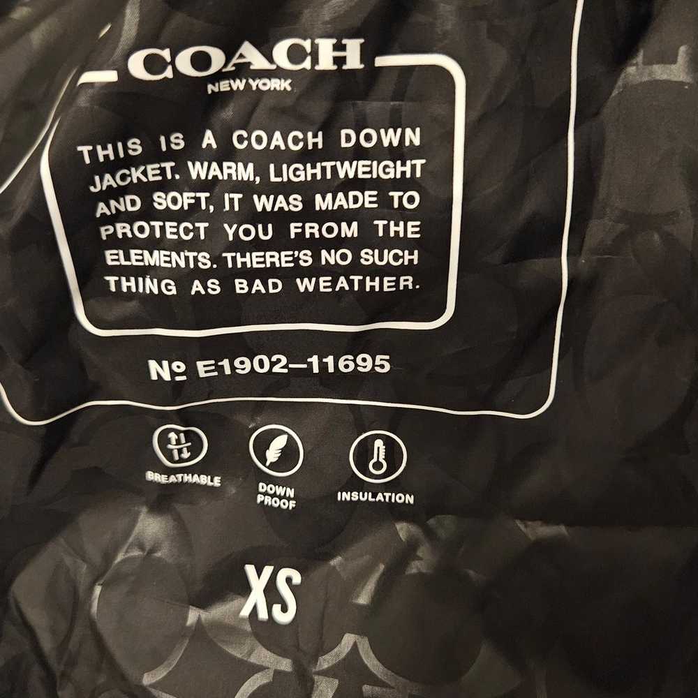 Coach size XS Signature Black Down Jacket Puffer … - image 7