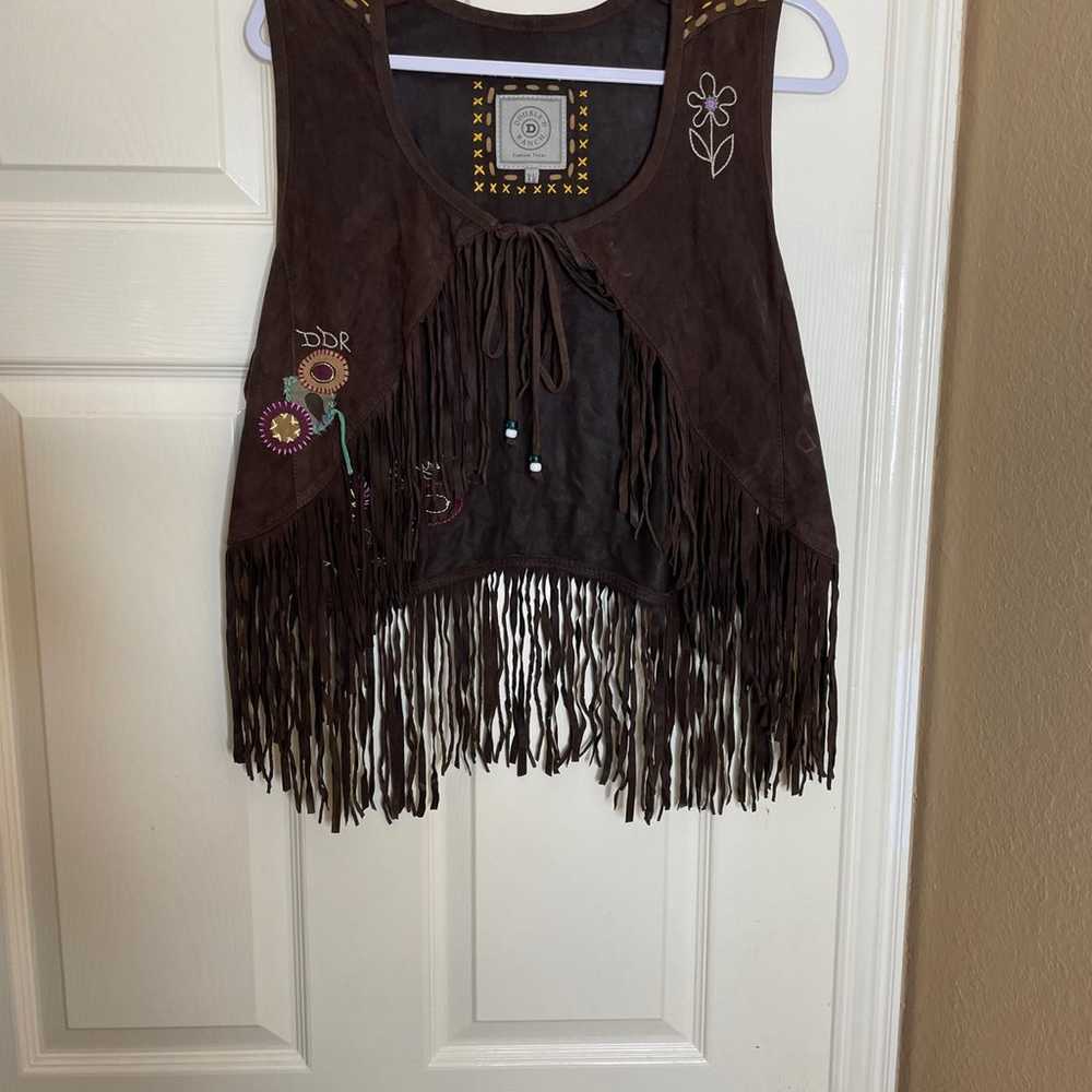 Double D Ranch chocolate brown vest, beautifully … - image 10