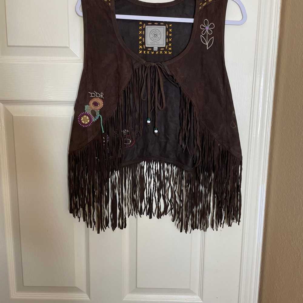 Double D Ranch chocolate brown vest, beautifully … - image 7