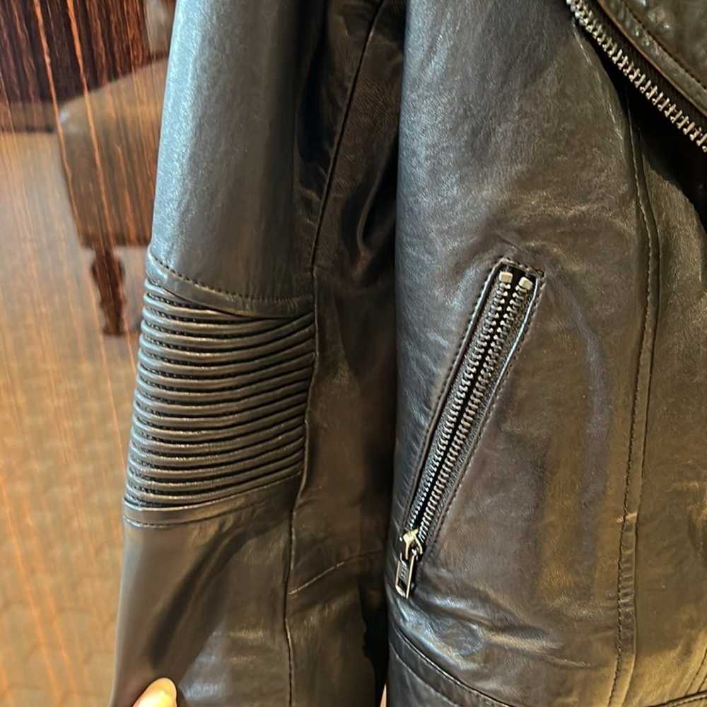Black leather moto jacket by Mackage - image 4