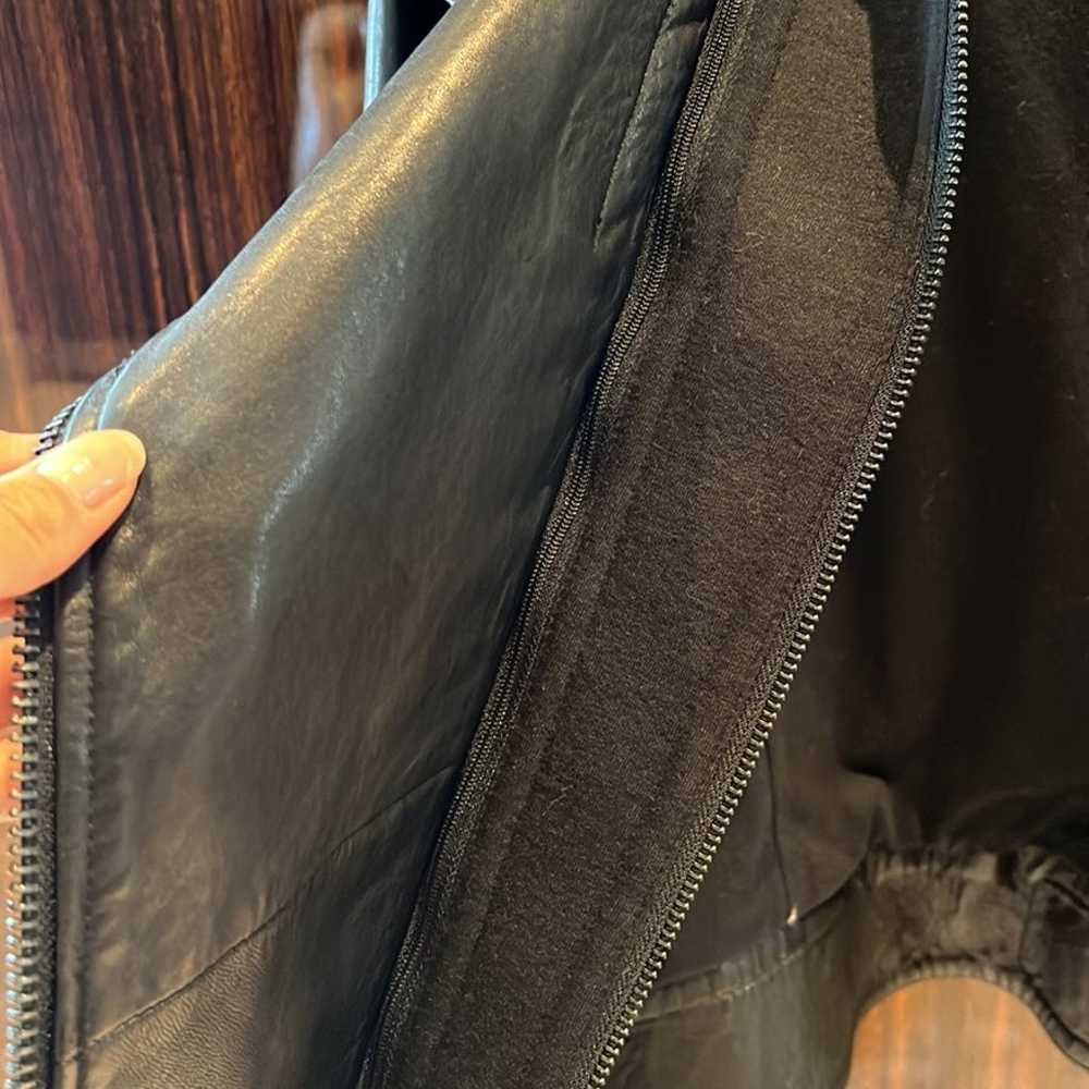 Black leather moto jacket by Mackage - image 6