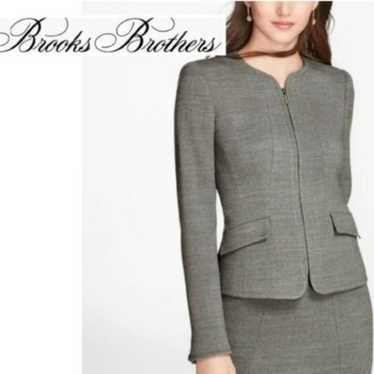 Brooks Brothers Double Weave Wool Stretch Gray Jac