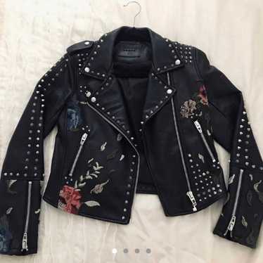 BLANKNYC heavy leather studded jacket —