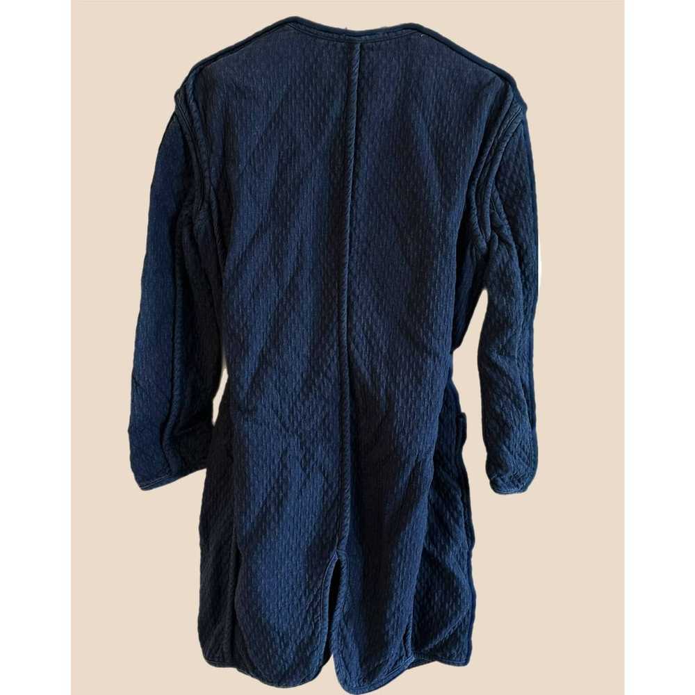 Rag & Bone Navy Quilted Self Tie Liner Coat Size … - image 5