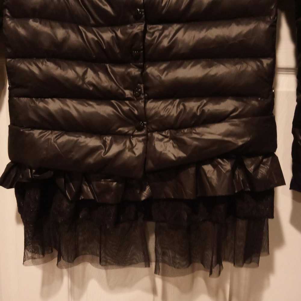 Moncler Black Down Quilted Ruffle Peplum Coat Jac… - image 4