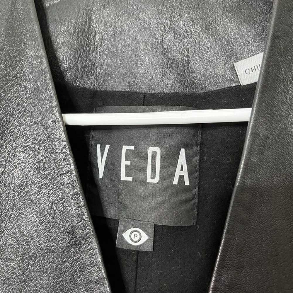 VEDA Women’s Moto Style Jacket Two Tone Black Blu… - image 11