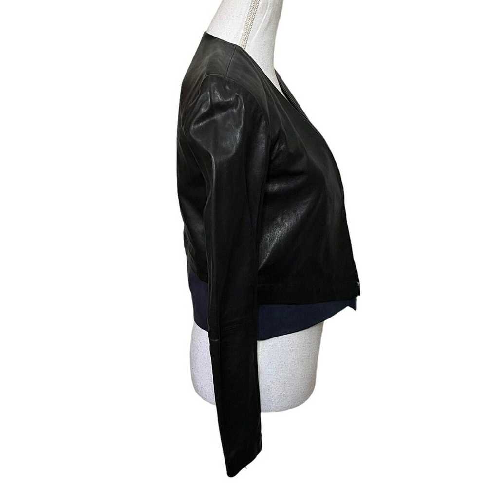 VEDA Women’s Moto Style Jacket Two Tone Black Blu… - image 6