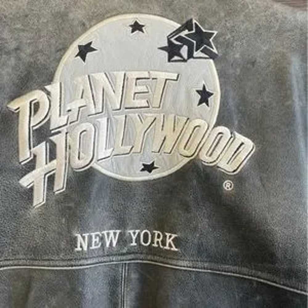 Vintage Planet Hollywood NY black leather Jacket. - image 4