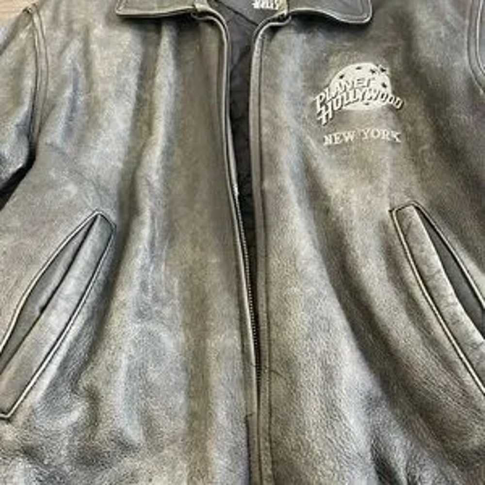 Vintage Planet Hollywood NY black leather Jacket. - image 5