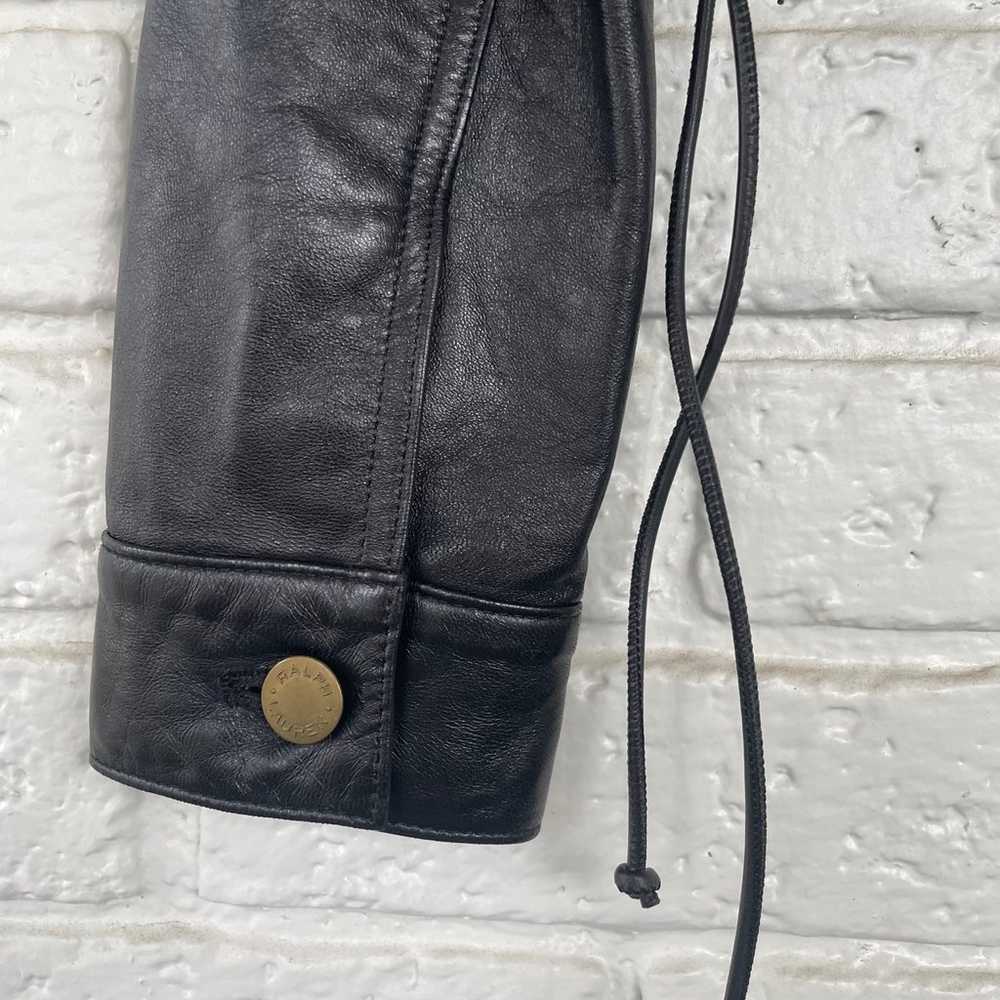 Ralph Lauren lambskin cropped leather jacket size… - image 5