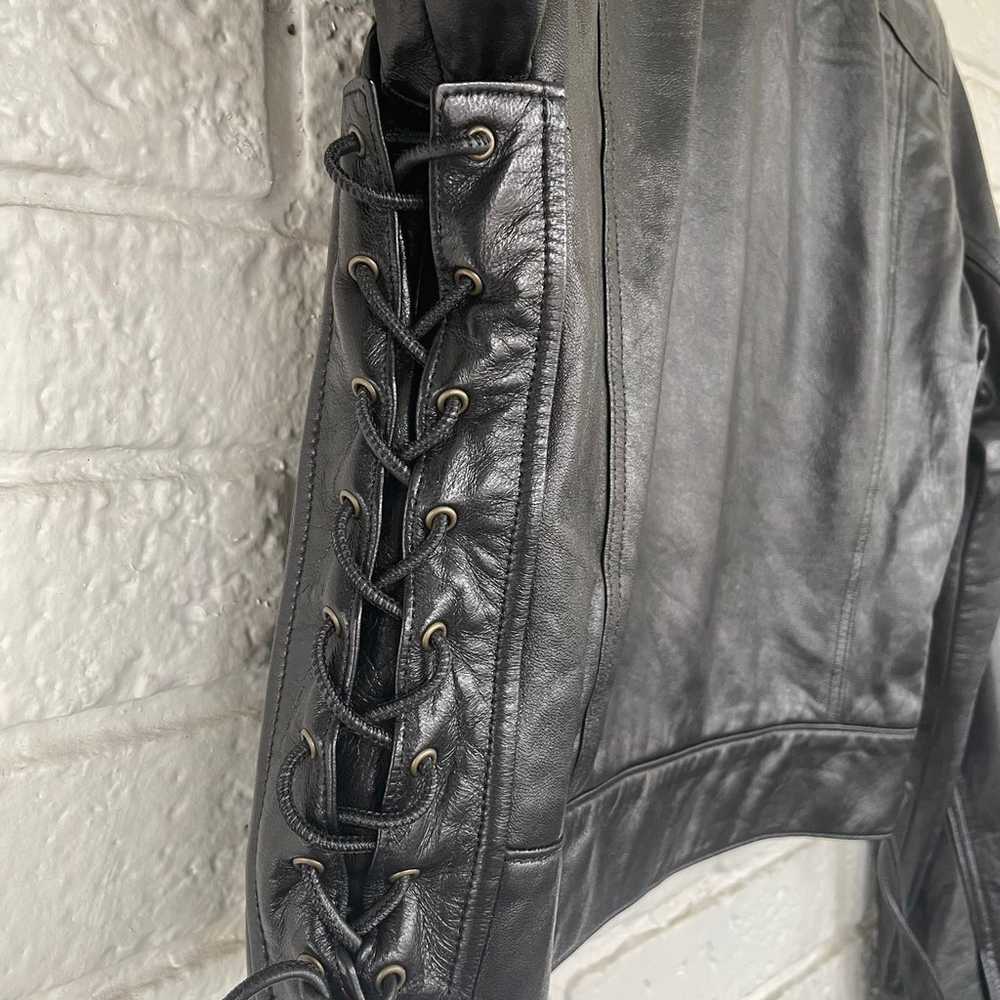 Ralph Lauren lambskin cropped leather jacket size… - image 6