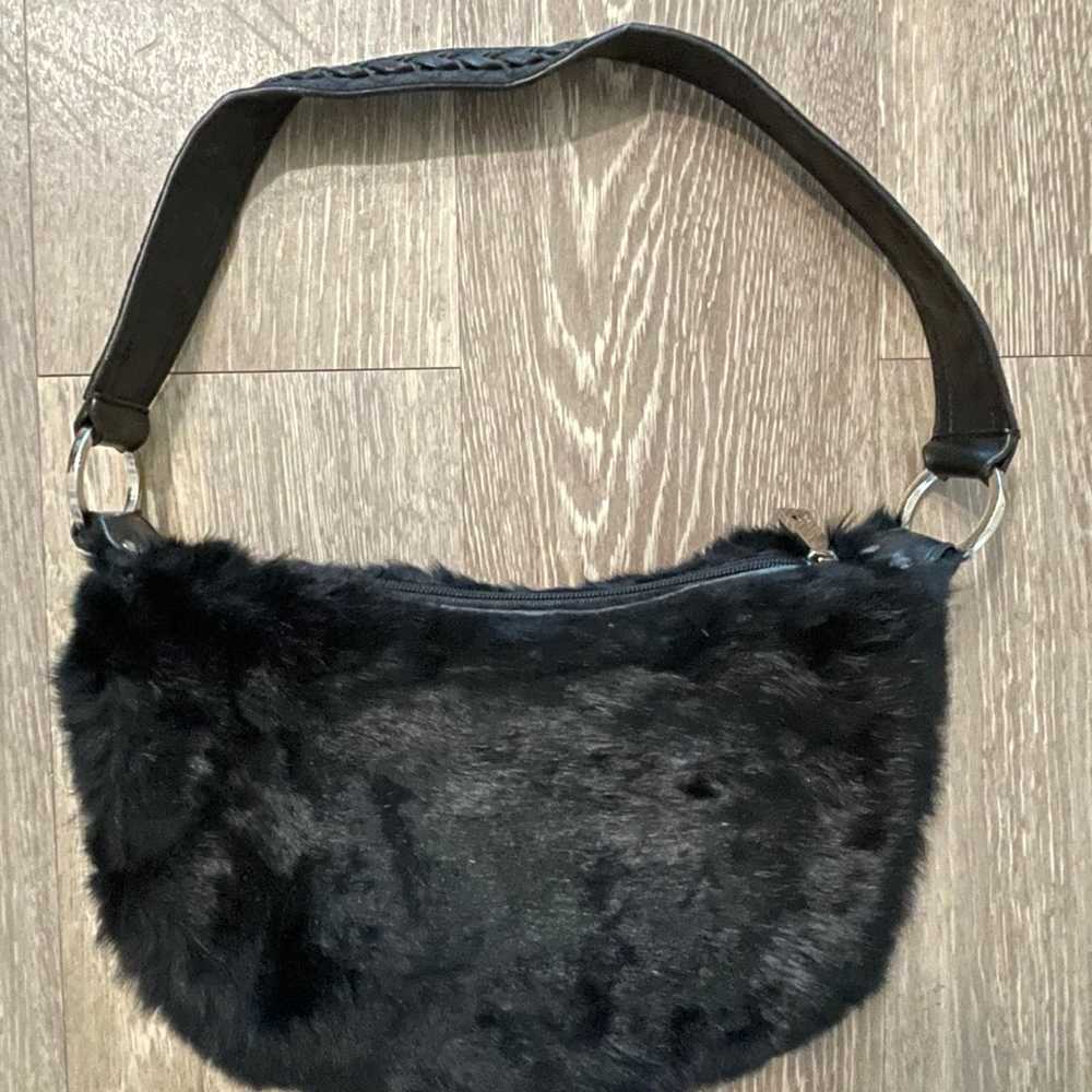 Express vintage rabbit fur purse - image 1