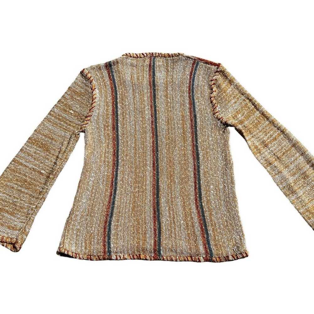 Vintage PENROSE Boho Hippie Knit Sweater Top Azte… - image 3