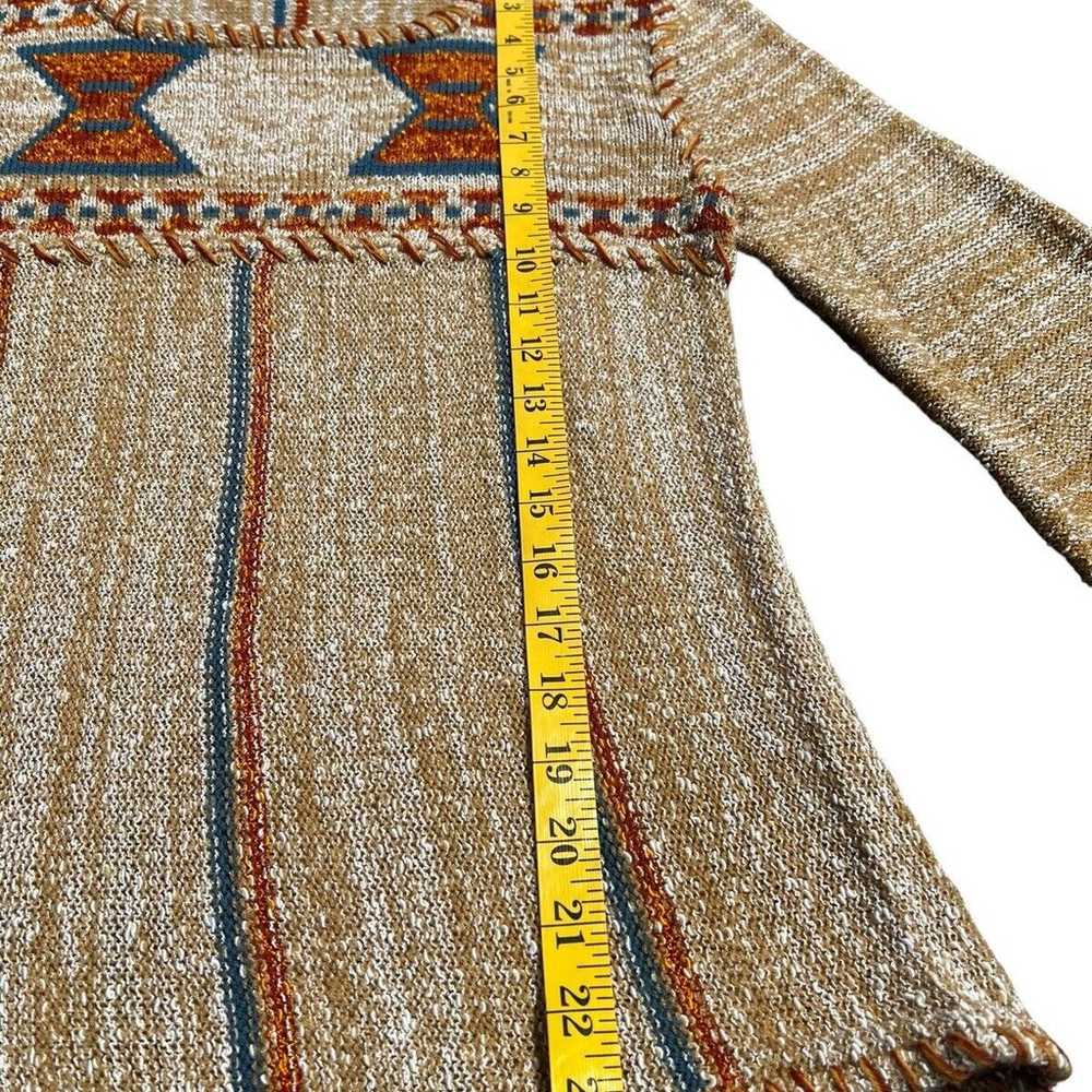 Vintage PENROSE Boho Hippie Knit Sweater Top Azte… - image 8