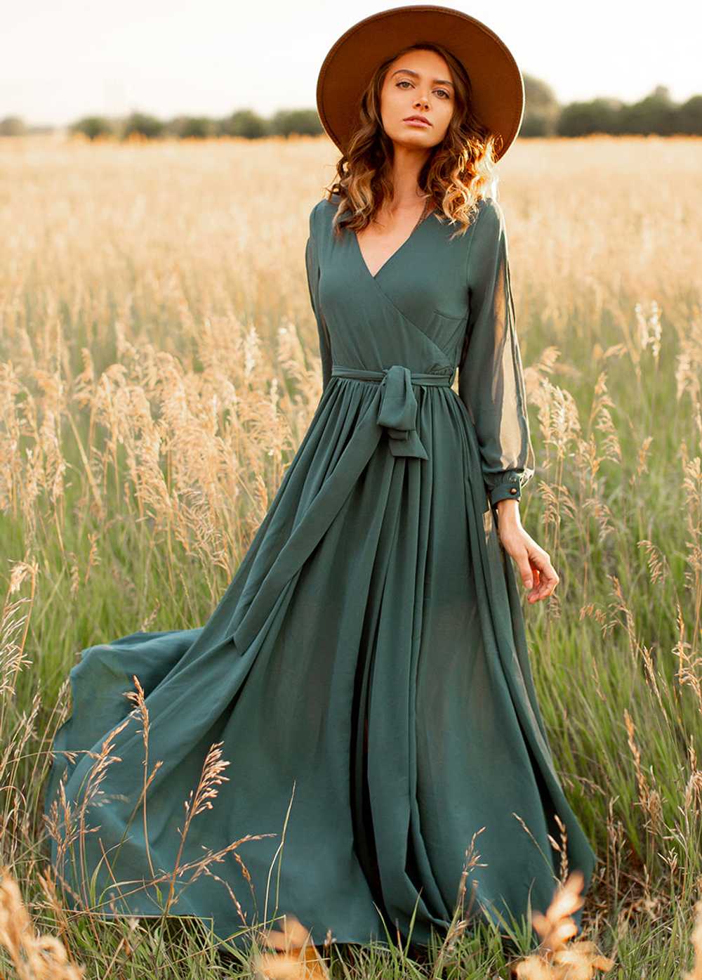 Joyfolie Aniya Dress in Deep Teal - image 8