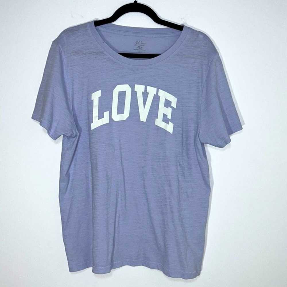J. Crew Vintage Cotton "Love" Crewneck T-Shirt La… - image 2