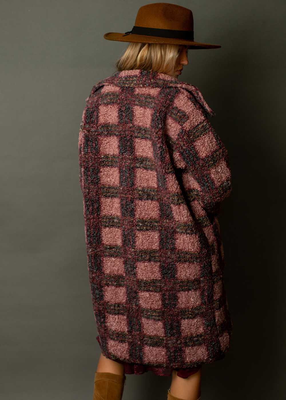 Joyfolie Gertie Coat in Rose Plaid - image 5